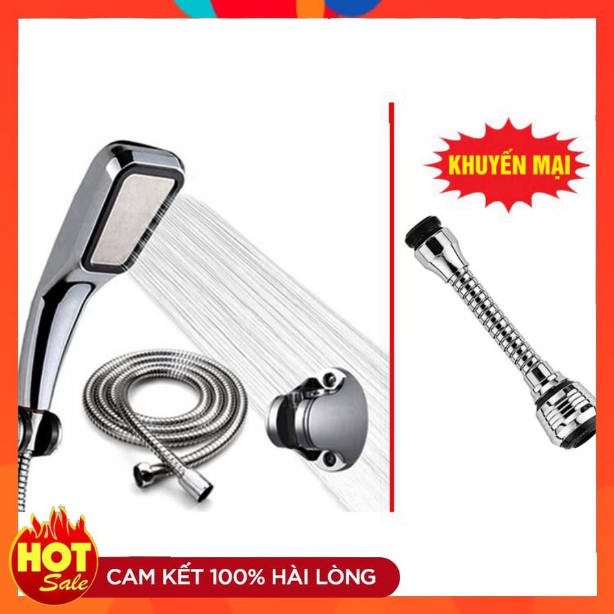 Sen tắm, bộ vòi hoa sen tăng áp VHS 05 (Tăng 300% áp lực) Tặng đầu vòi dài tăng áp
