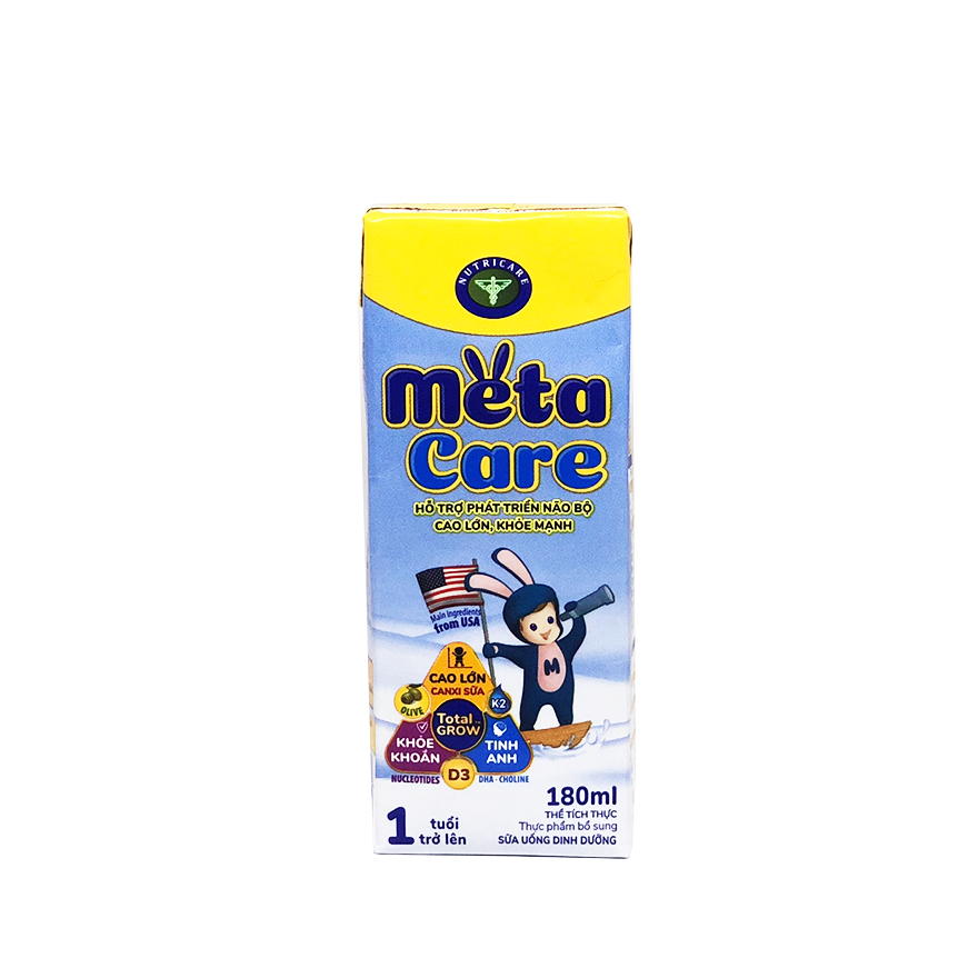 Thùng sữa nước pha sẵn Nutricare Metacare - phát triển toàn diện cho trẻ từ 1 tuổi