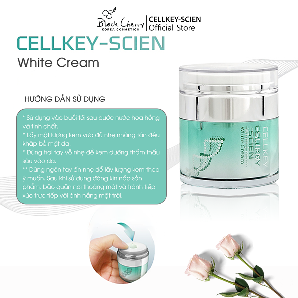 Kem Dưỡng Ẩm Trắng Da Ban Đêm Tế Bào Gốc Phục Hồi Trẻ Hoá Da Và Chống Lão Hoá Cellkey-Scien White Cream (30g)