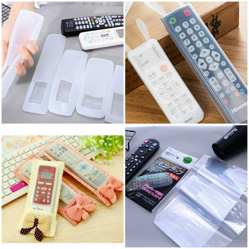 Bọc điều khiển tivi, điều hòa bằng nhựa silicon dẻo trong suốt, tai thỏ