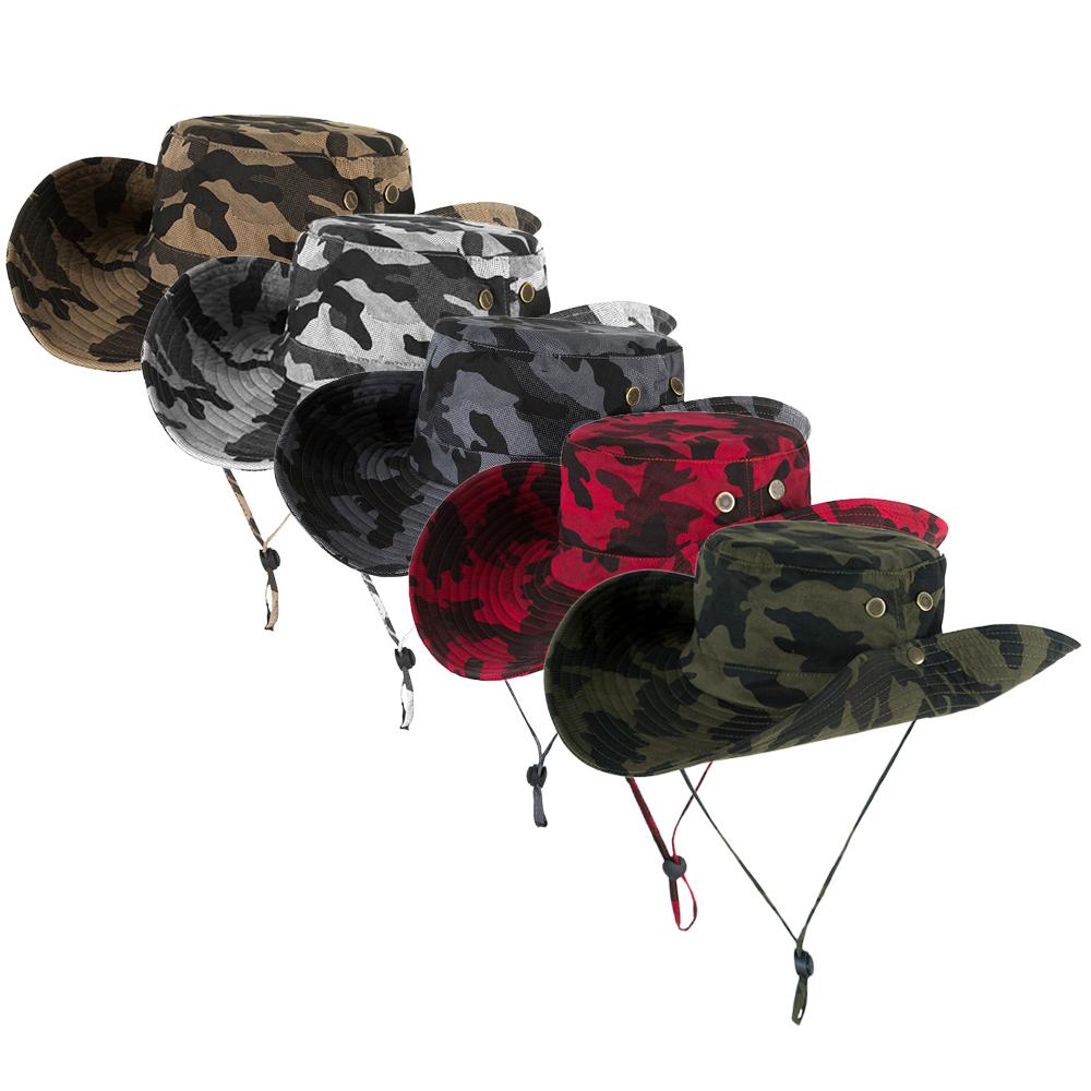Mũ Boonie Camo Vành Rộng Để Săn Bắn Câu Cá Ngoài Trời Nắng