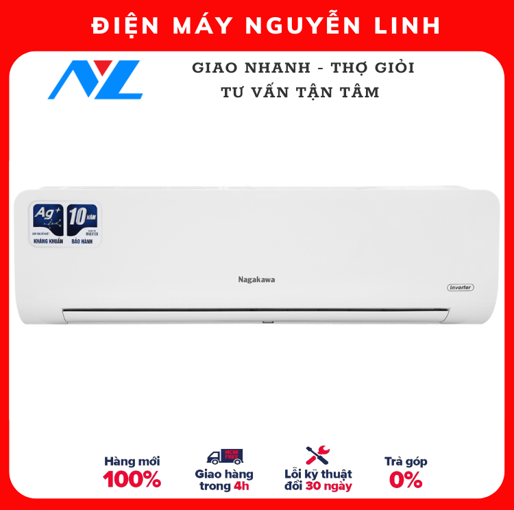 Máy lạnh Nagakawa Inverter 2 HP NIS-C18R2H10 - Hàng Chính Hãng - Chỉ Giao Hồ Chí Minh