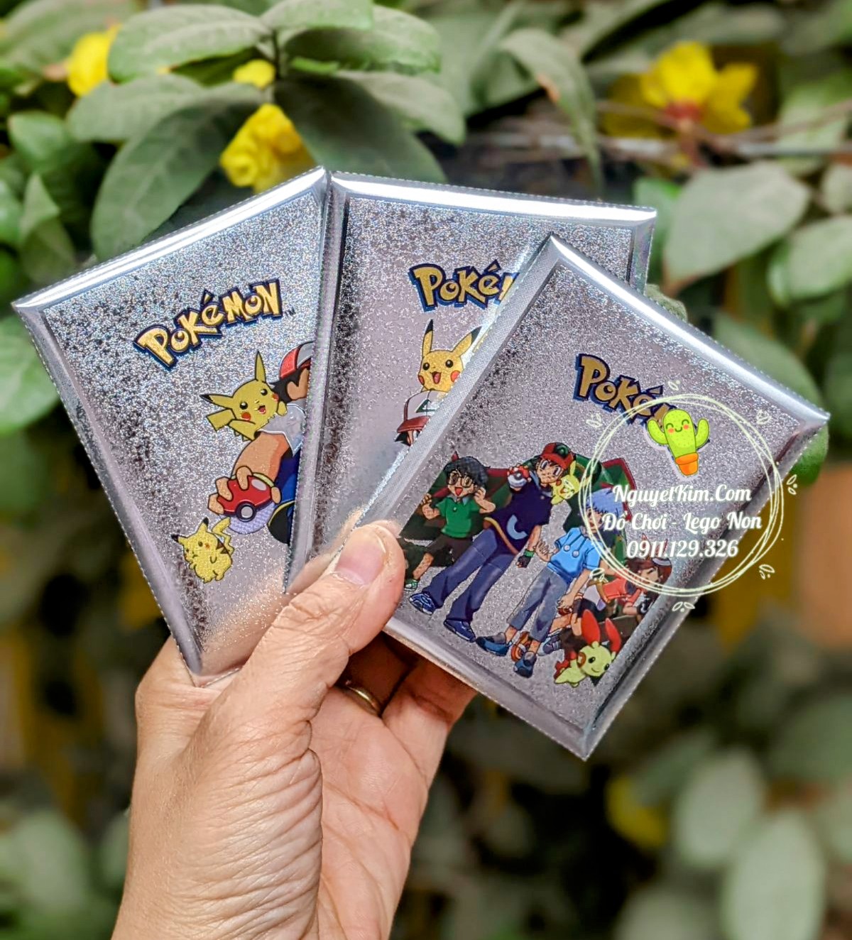 Túi 10 Thẻ Bài Pokemon Vip Cao Cấp Loại Màu Bạc Ánh Kim Vmax GX- Đồ Chơi Sưu Tập