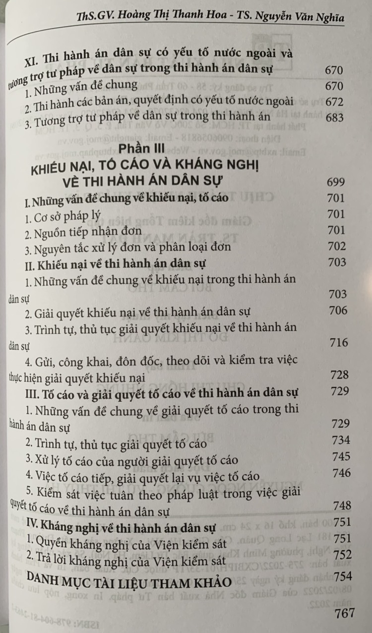 Cẩm nang thi hành án dân sự (Tái bản lần thứ nhất, có sửa đổi, bổ sung)