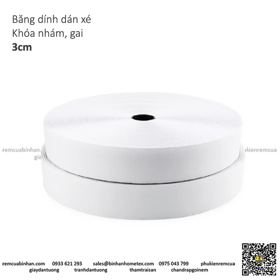 Băng dính gai nhám dán xé (KEO SẴN - Nhiều size) Velcro Phụ liệu may mặc Băng dán dính may rèm cửa dán vải, dán đồ