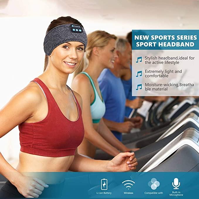 Sleep Headphones Bluetooth Headband-Wireless Sports Headband Headphones with Ultra-Soft Music Headband