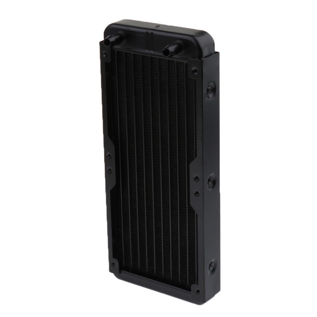 2x PC Radiator Water Cooling Row for CPU Heatsink 240mm G1/4" Straight mouth