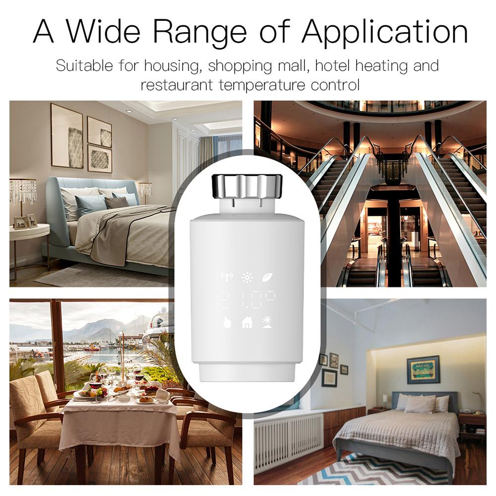 TV02 Thermostatic Radiator Valve Smart Thermostat Temperature Controller Weekly Programmable APP Control Voice Control