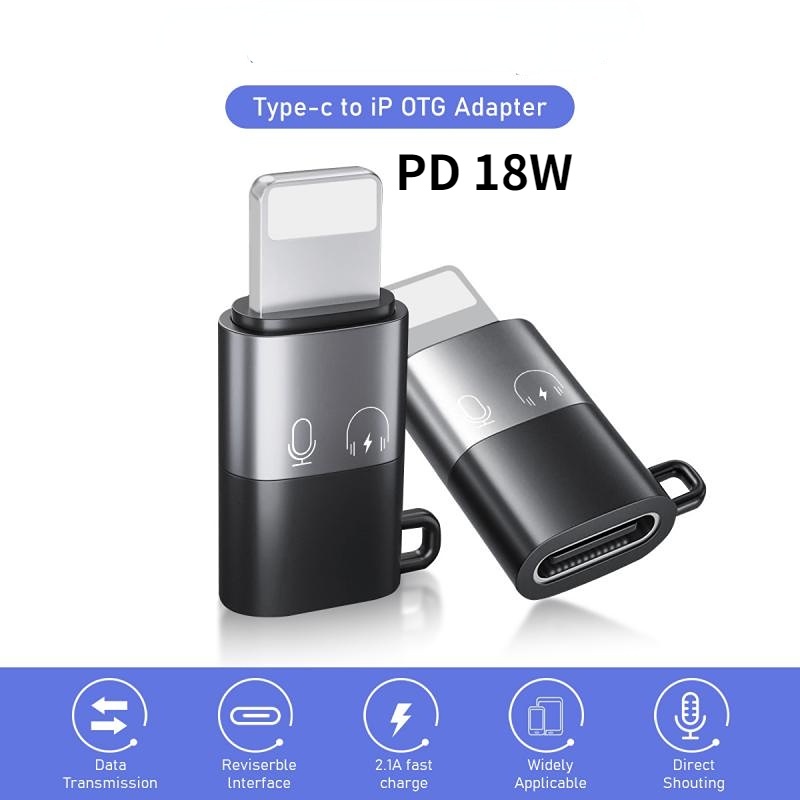 Đầu chuyển đổi Cho Micro Thu Âm Không Dây từ Type C sang Lightningg (i.phone) type c sang ios Jack Dây - Hàng Nhập Khẩu