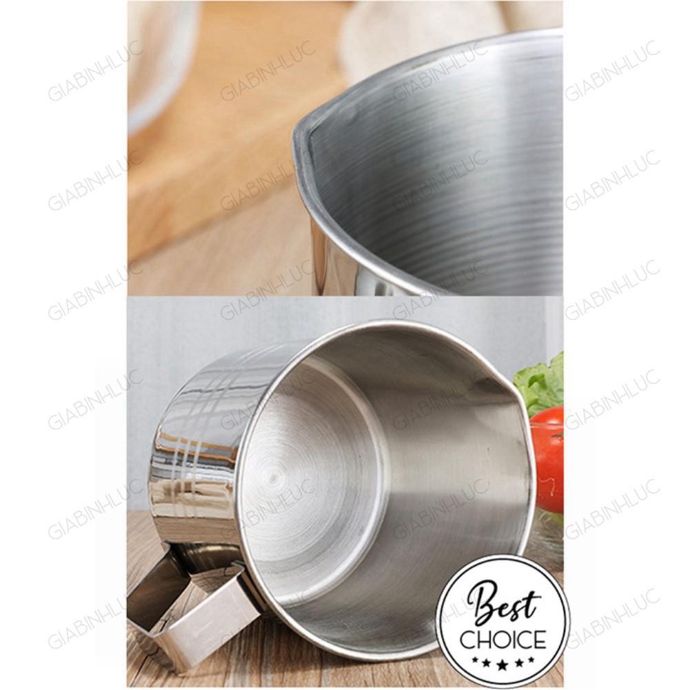 Ca bình đựng lọc dầu ăn dầu mỡ bằng Inox 304 1.2L có lưới lọc cặn cao cấp tiện lợi