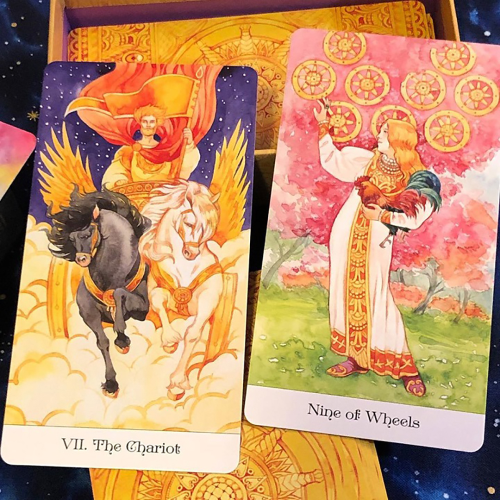 Bài Tarot Of The Golden Wheel Đá Thanh Tẩy