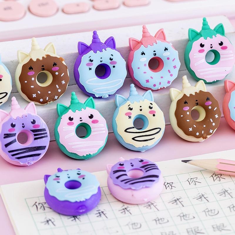 Gôm tẩy hình bánh donut nhiều màu họa tiết ngộ nghĩnh dành cho học sinh/sinh viên PK1146