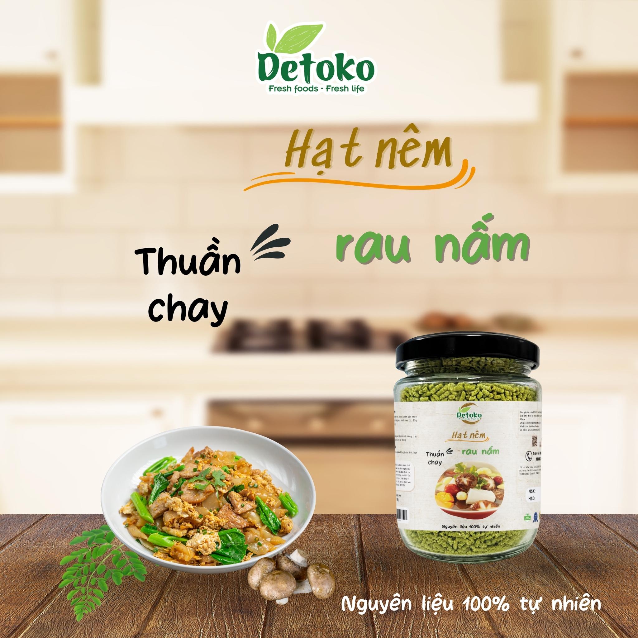 Hạt nêm rau nấm thuần chay 150g - Detoko