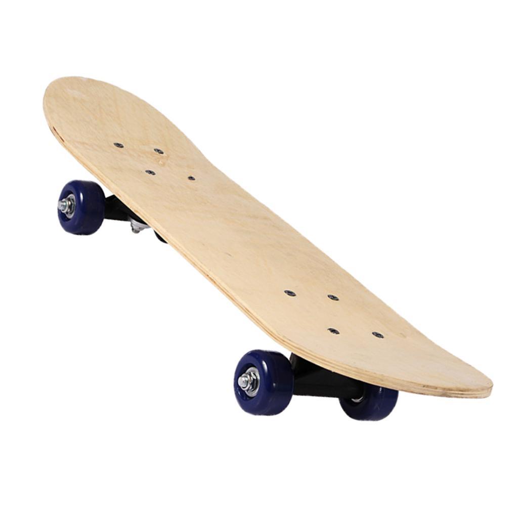 Kids Skateboard Complete Wheel Truck Maple Wood Deck Solid Blank Longboard