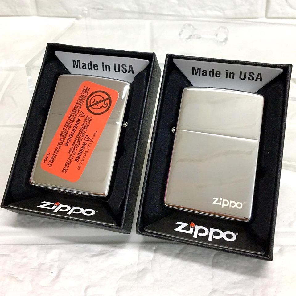 Bật lửa Zippo bạc (trơn bóng bạc) - Zippo Fullbox