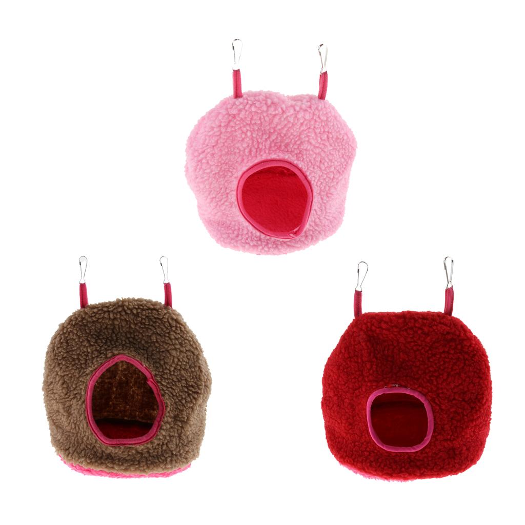 Small Animal Sleep House Hanging Cozy Bed Pet House Cage Hammock Cave Hut Winter