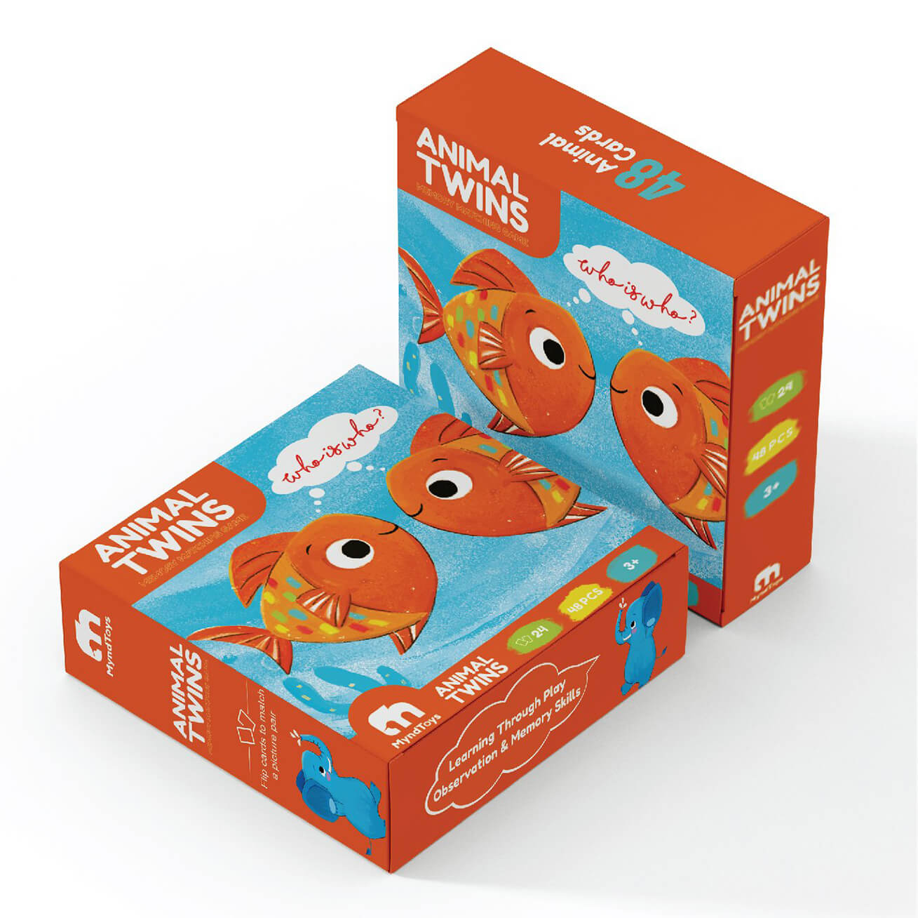 Đồ Chơi Xếp Hình MyndToys - Animal Twins - Memory Matching Game 48 Thẻ Dành Cho Các Bé Trên 2 Tuổi