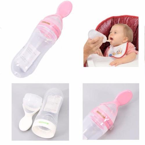 BÌNH THÌA ĂN DẶM SILICON AN TOÀN CHO BÉ YÊU