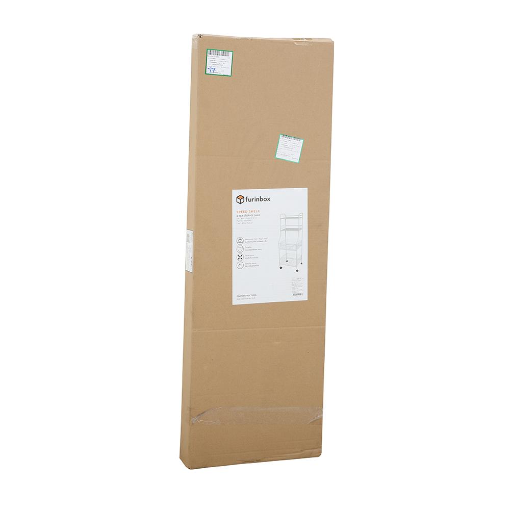 Kệ nhà tắm đa năng 4 tầng SPEED SHELF khung thép cao cấp sơn trắng kết hợp bánh xe di chuyển tiện lợi | Index Living Mall - Phân phối độc quyền tại Việt Nam