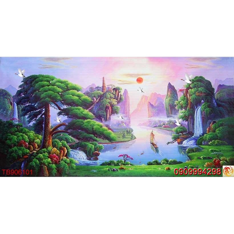 TRANH DÁN TƯỜNG 3D SANG TRỌNG BỘ THUẬN BUỒM XUÔI GIÓ