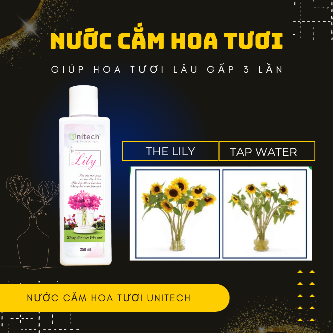 Nước cắm hoa tươi Lily - Hoa nở đẹp, tươi lâu gấp 3 lần, không gây thối nước (đậm đặc 250 ml)