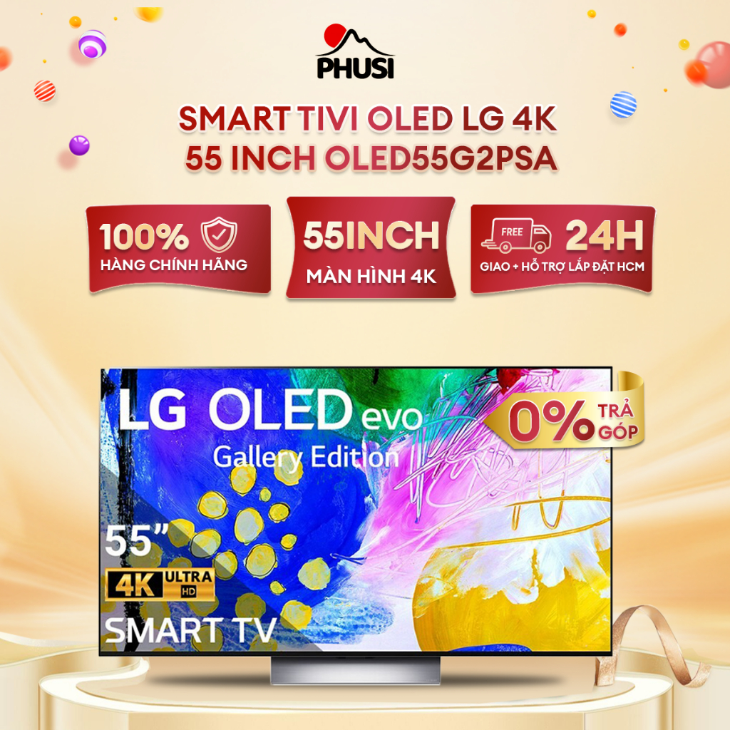 Smart Tivi OLED LG 4K 55 inch 55G2PSA - Hàng Chính Hãng - Chỉ Giao Hồ Chí Minh