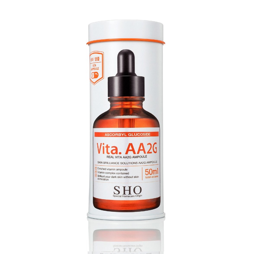 Tinh chất dưỡng da sáng mịn cấp Vitamin dưỡng mềm da khỏe mạnh đàn hồi chống nhăn da SHO Real Vita AA2G Ampoule, Hàn Quốc 50ml