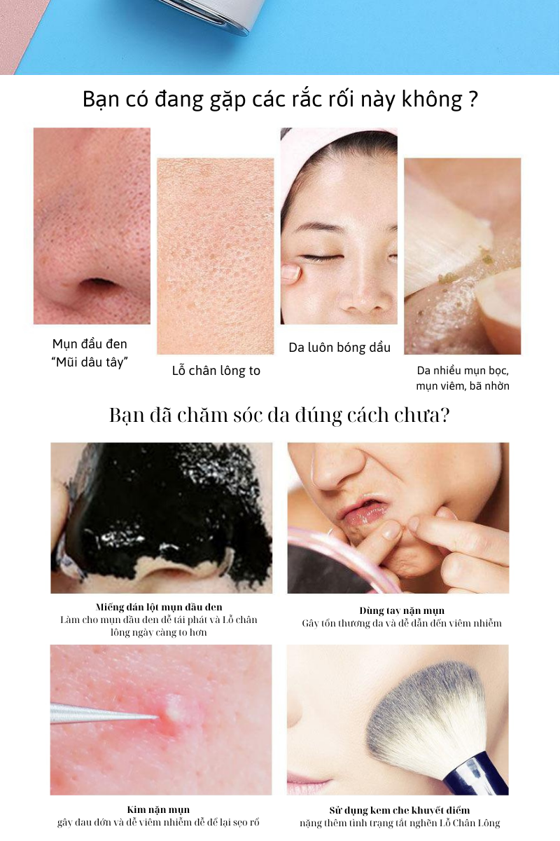 Máy Sủi Da Sóng Âm JOOU DS-8809 Tẩy Mụn Đầu Đen, Tẩy Da Chết, Thải Độc Và Dưỡng Ẩm Cho Da Ultrasonic Shovel