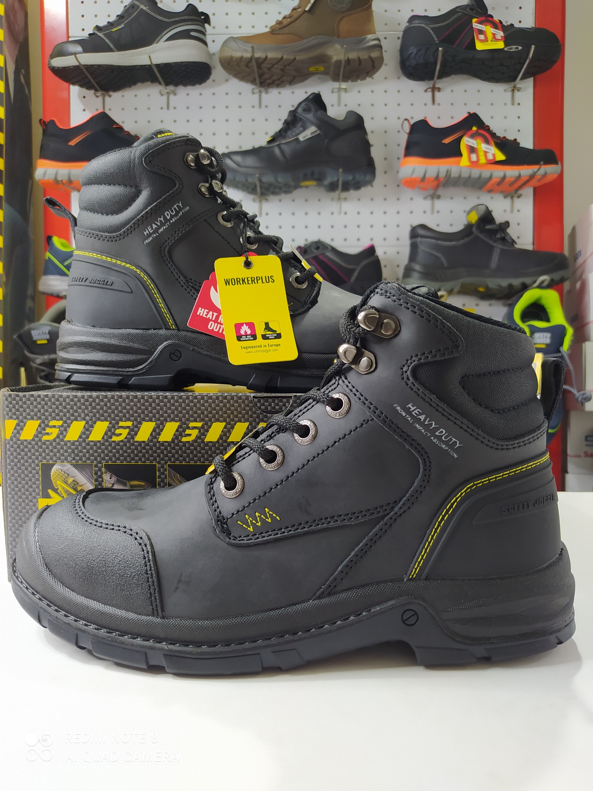 Giày Bảo Hộ Lao Động Safety Jogger Workerplus, Đế PU, Chống Đâm Xuyên, Va Đập, Chịu Nhiệt Độ Cao