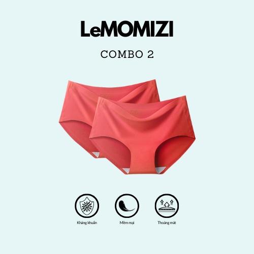 COMBO 2 Quần Lót Nữ Đúc Su cao cấp thun lạnh không đường may kháng khuẩn LeMOMIZI Size M-XXL dscombo2