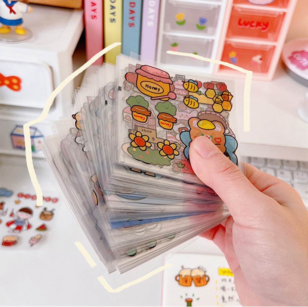 Hình dán sticker trang trí 20 tấm cute xinh dán sách vở phụ kiện chất lượng giá rẻ tặng quà học sinh