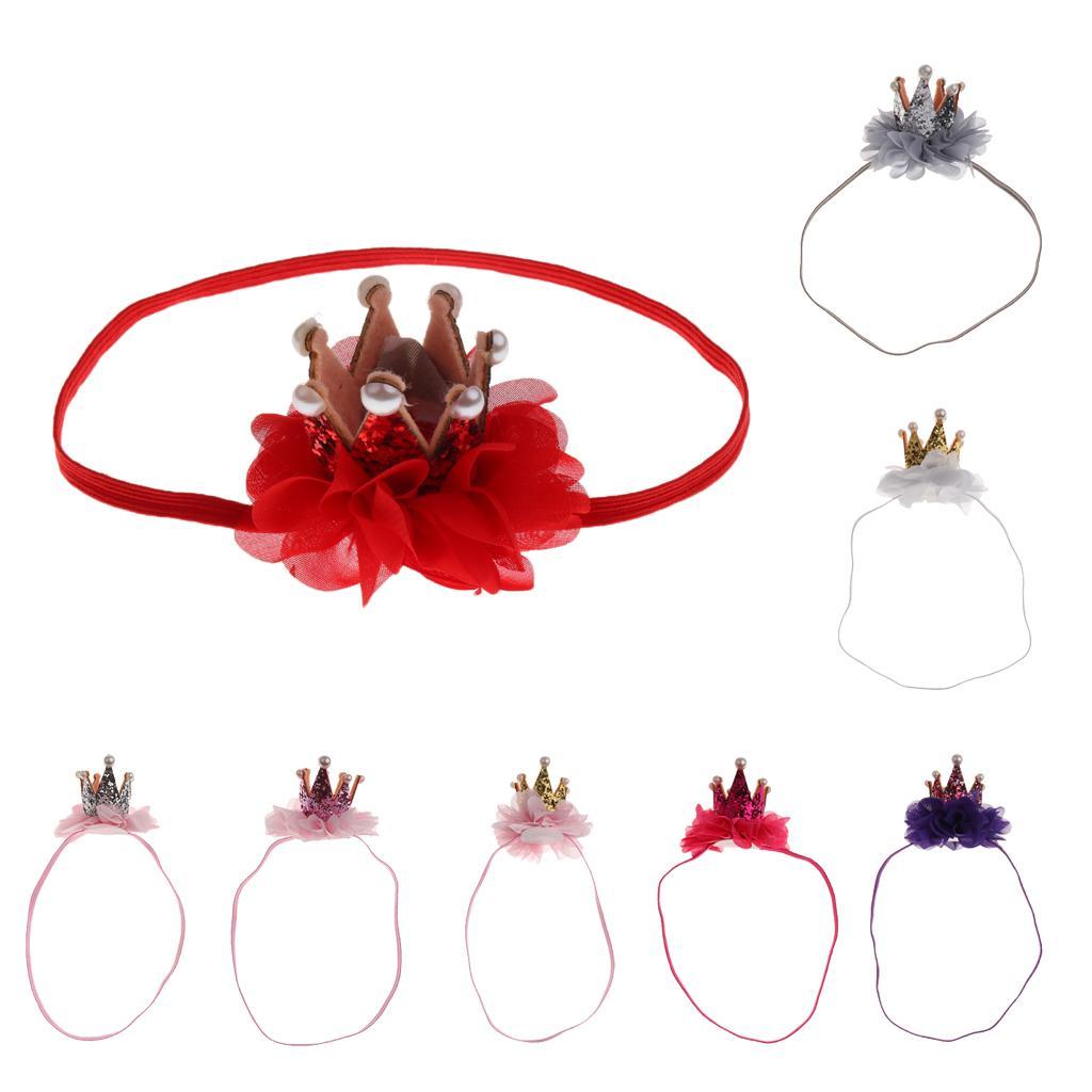 Baby Kids Girls Crown Pearl Princess Hair Clip Headdress Hair Accessories