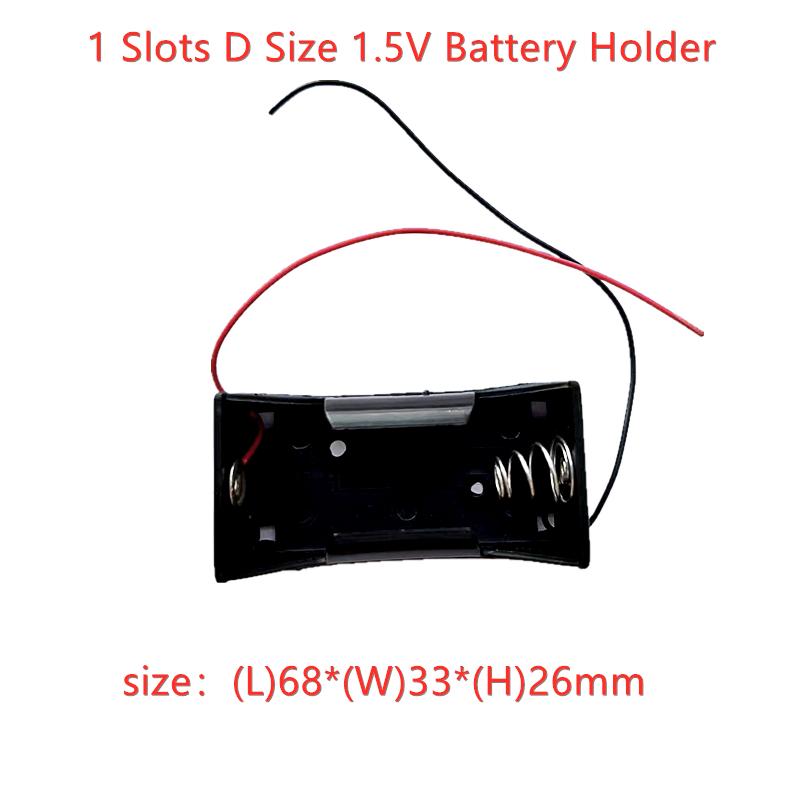 2 3 4 Khe D Size 1.5V 3V 4.5V 6V Giá đỡ pin Cell có dây Hộp đựng pin bền Hộp đựng pin có thể sạc lại Màu sắc: 2 CÁI