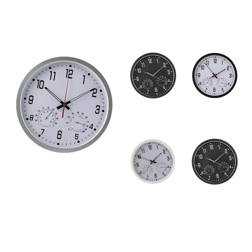 Creative Temperature Humidity Clock Wall Mounted Clock for Home Ornament