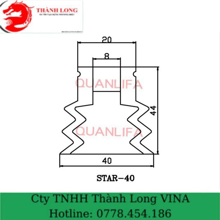 Giác hút chân không START màu đỏ bộ 10 cái núm