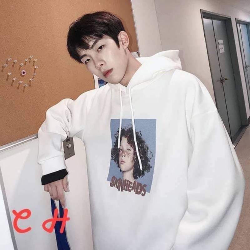 áo hoodie thời trang thu đông nam nữ - áo hoodie nỉ bông cậu bé tóc xù - form thụng cánh dơi unisex, freesize ulzzang