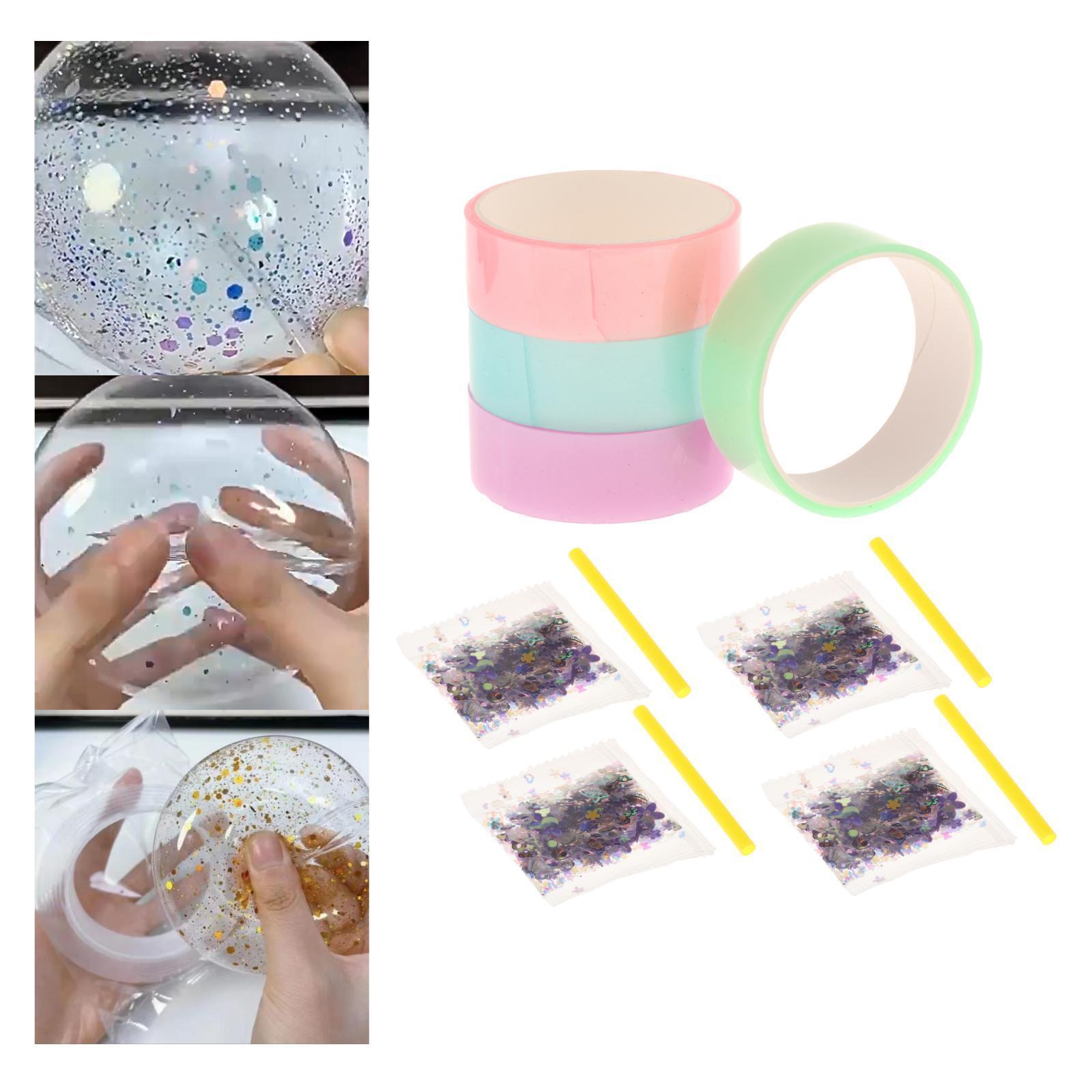 4 Pieces Sticky Tape for Kids Adults Pinch Toy Classroom DIY Craft