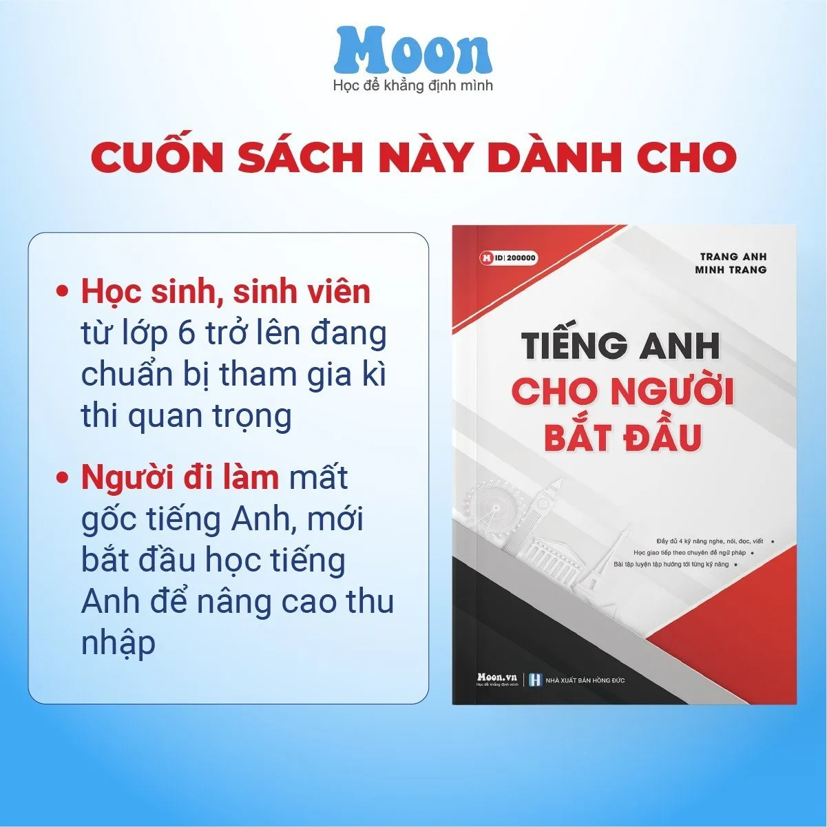 Sách ID Tiếng Anh cho người mới bắt đầu - người mới mất gốc Cô Trang Anh