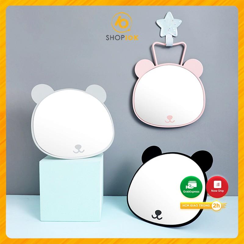 (New) Gương đề bàn trang điểm hình thú cao cấp size 15x15cm