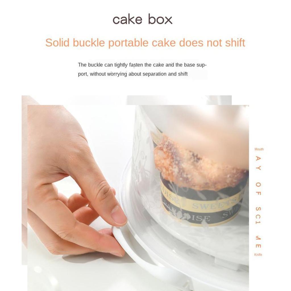 2X Cake Cupcake Muffin Carrier Holder 7 cup Server Clear