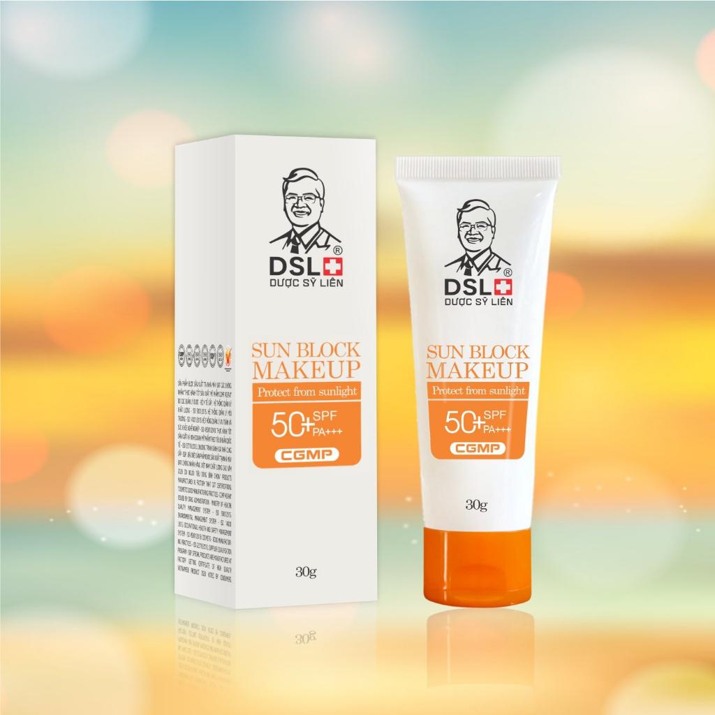 Kem chống nắng SUN BLOCK MAKEUP 30g chiết xuất thiên nhiên mờ nám trắng da trẻ hóa làn da