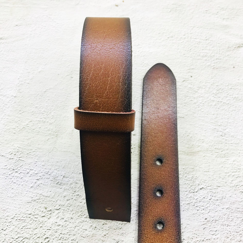 Thắt lưng nam da bò bản 4cm, Dây nịt nam da bò nguyên tấm không đầu khóa bảo hành 2 năm
