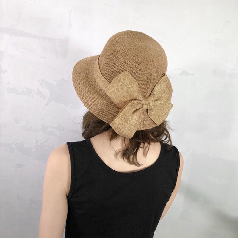 Mũ Cói Bucket Nữ Đi Biển Chống Nắng Đính Nơ Form Chuẩn Đẹp Hot Trend Thời Trang Nữ Siêu Hot Dễ Thương MC20