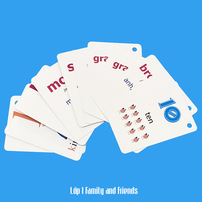 Flashcard Tiếng Anh Family and Friends lớp 1, có phát âm, hình ảnh sinh động