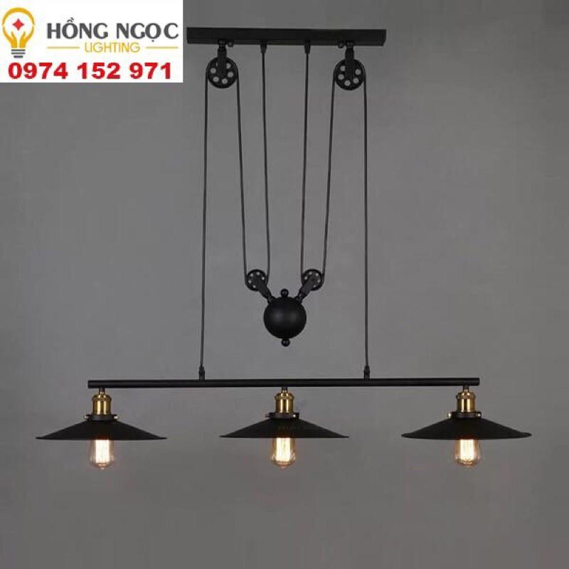 Đèn thả ròng rọc - đèn thả cafe