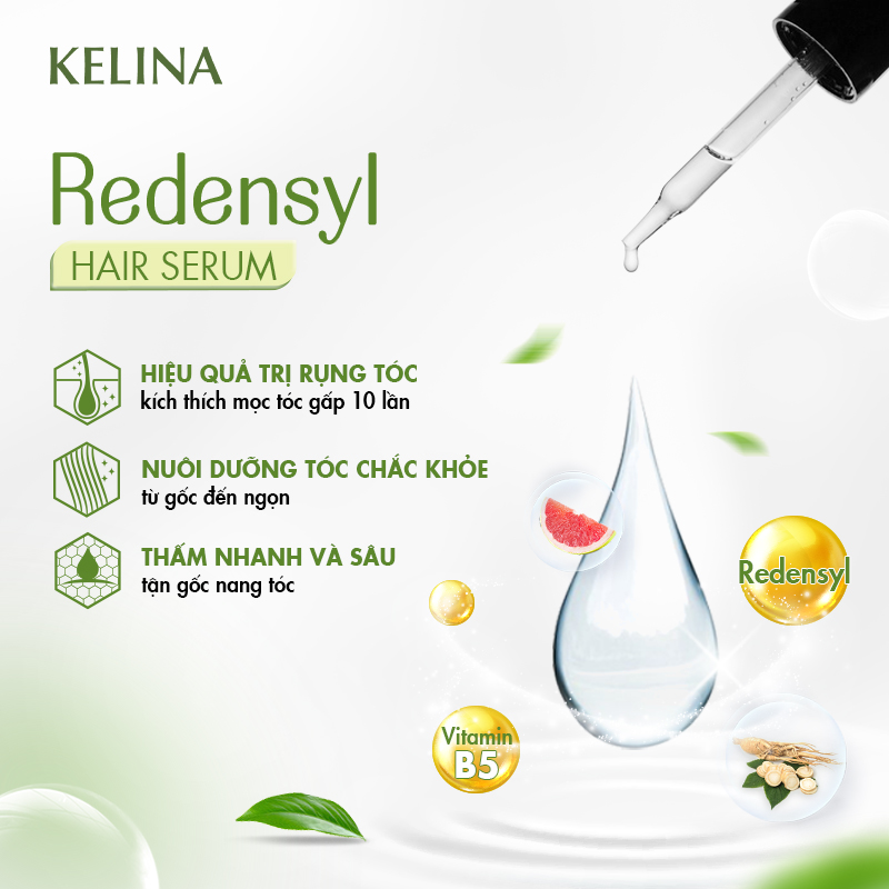 Tinh Chất Redensyl Hair Serum Cao Cấp Kích Thích Mọc Tóc, Ngăn Ngừa Rụng Tóc, Hỗ Trợ Làm Dày Và Chắc Khỏe Tóc Kelina 30ml