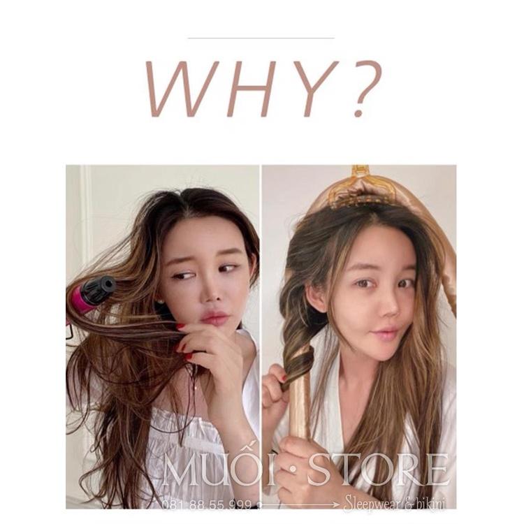 Bộ satin/lụa thanh uốn tóc xoăn sóng nước không cần nhiệt - Chất liệu mềm, lõi mềm 100% không hư tổn tóc đủ 4 món