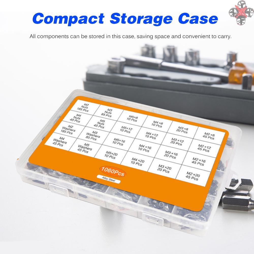 Bộ 1060 Ốc Lục Giác Bằng Thép Carbon M2 M3 M4 M5