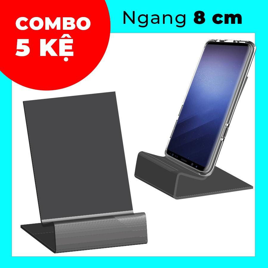 Mica ĐEN Trưng Bày Điện Thoại (Ngang 8cm)