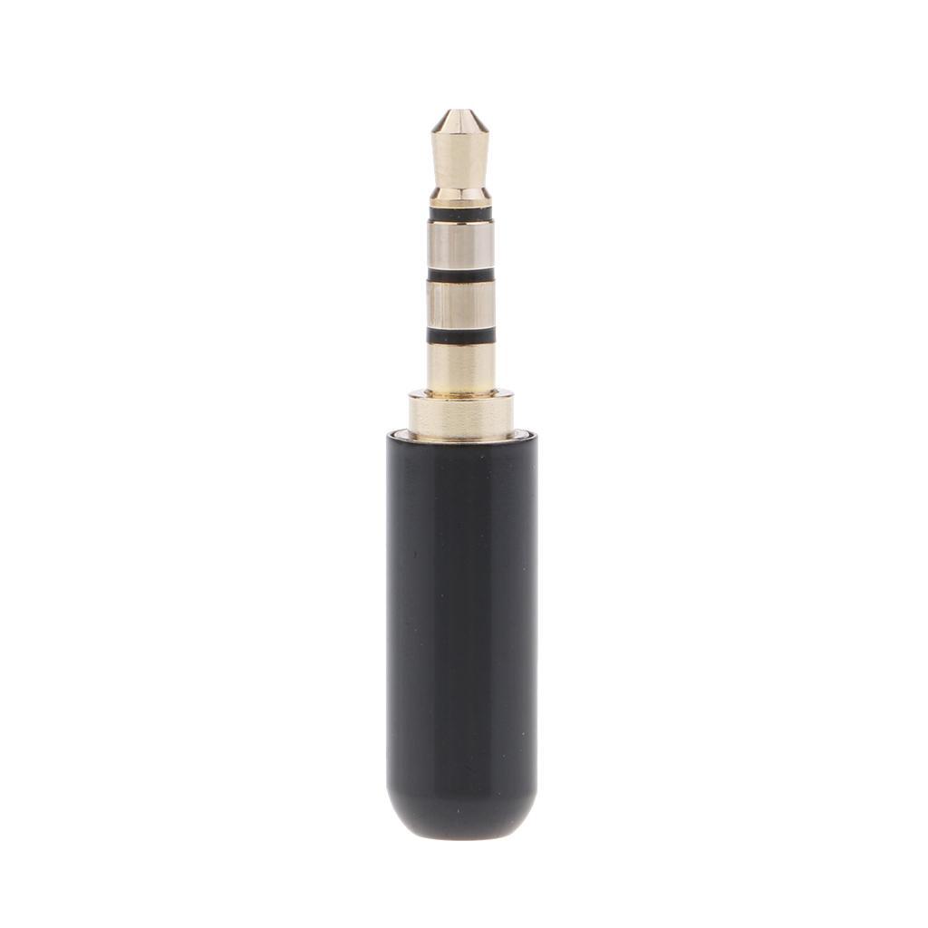 2x 3.5mm Male AUX Plug Jack Stereo Headphone Solder Audio Adapter